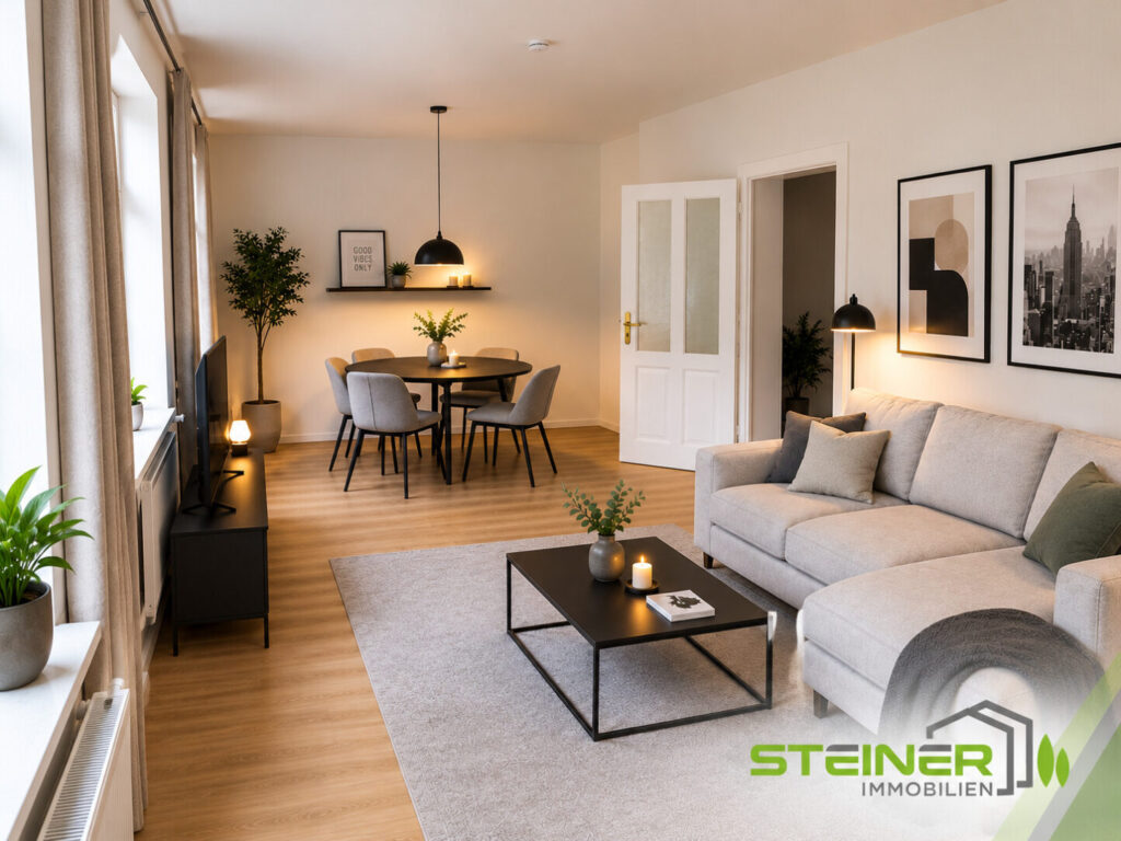 Wohnzimmer KI-Bild